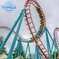4 Loop Roller Coaster Large Extreme Thrill Theme Manege Amusement Park Ride Train Roller Coaster à vendre