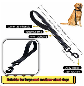 Nylon Solid Reflective <strong>Dog</strong> Training Leash Short Large <strong>Dog</strong> One-Step <strong>Pull</strong> for Labrador Golden Retriever Medium &amp; Large <strong>Dogs</strong> - Product Image 4