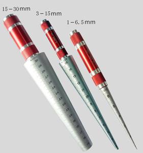 Jauge de diamètre intérieur conique et jauge d'épaisseur 1-6,5 mm en acier blanc, précision 0,05 - Product Image 3