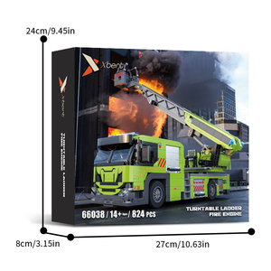 66036-38 Modèle <span class=keywords><strong>de</strong></span> <span class=keywords><strong>camion</strong></span> <span class=keywords><strong>de</strong></span> pompiers avec échelle aérienne, blocs <span class=keywords><strong>de</strong></span> construction éducatifs en plastique à assembler, 40 pièces, pour enfants, transfrontalier - Product Image 5