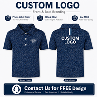 Camiseta de Polo de Golf para Hombre OEM, Tela de Poliéster y Elastano de Alto Rendimiento, Transpirable, Sin Arrugas, Manga Corta, para Torneo
