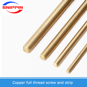 M2 M4 M6 <span class=keywords><strong>M8</strong></span> M10 M12-M20 panjang 25Mm-500Mm benang metrik kuningan padat batang berulir penuh kancing - Product Image 2