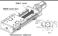 Actuador Lineal LYKR250, Plataforma Lineal Eje Z, Plataformas Lineales XYZ