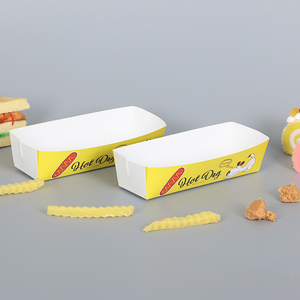 OEM tùy chỉnh giấy bao bì Hot Dog khay Takeaway container thực phẩm hộp thực phẩm đóng gói cho Ngô Dog & chuối chiên - Product Image 2