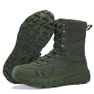 TSB108 Dark <b>Brown</b> Tactical Hiking <b>Boots</b> Men Waterproof Suede Outdoor All Season Tan High Top <b>Lace</b> Up <b>Boots</b> - Product Image 5