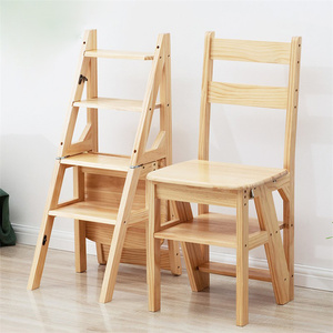 Tabouret multifonctionnel en bambou, mobilier de <span class=keywords><strong>bibliothèque</strong></span>, <span class=keywords><strong>échelle</strong></span> pliante à 4 marches pour adultes - Product Image 6