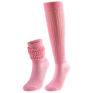 <span class=keywords><strong>Chaussettes</strong></span> Froncées Plissées de Couleur Unie Style Bubble pour Femme, Tendance pour le Commerce Extérieur Europe-Amérique - Product Image 1