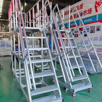 Système d'échelle à plateforme en aluminium industriel série 6000, populaire, direct usine, avec armoire découpée, pliée, soudée et poinçonnée sur mesure
