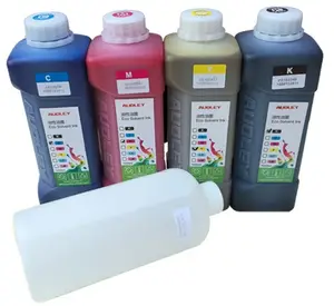 Audley eko solvent mürekkep CMYK i3200E1 kafa XP600 DX5 kafa inkjet yazıcı mürekkebi