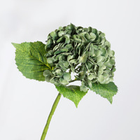 Arrangement floral d'hortensias S-0017 Real Touch, nouveaux hortensias artificiels en latex vert et blanc pour la décoration de mariage et de la maison