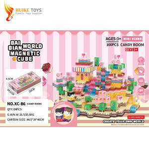 2026 <span class=keywords><strong>pas</strong></span> <span class=keywords><strong>cher</strong></span> en gros bloc de construction magnétique ensemble éducatif bricolage jouet Cubes pour enfants pour blocs magnétiques de la série mondiale - Product Image 2