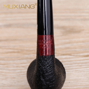 Muxiang Wooden Tobacco Pipe Bent Shape 9mm Tenon Joint Handmade Reading Pipe - Product Image 4