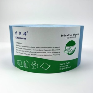Rollo de poliéster de celulosa no tejida súper absorbente azul seco Toallitas de limpieza industrial Paños de microfibra Spunbond - Product Image 5