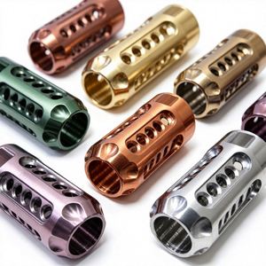 Tubo hueco de aluminio anodizado mecanizado por CNC OEM, piezas de metal fresadas por CNC de color personalizado, taladrado por electroerosión por hilo - Product Image 4