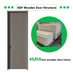 Puertas Modernas de Madera con Marcos, Insonorizadas, de MDF/HDF, Venta de Fábrica, <span class=keywords><strong>Puerta</strong></span> Interior de Madera Sólida <span class=keywords><strong>para</strong></span> Dormitorios y Hoteles - Product Image 2