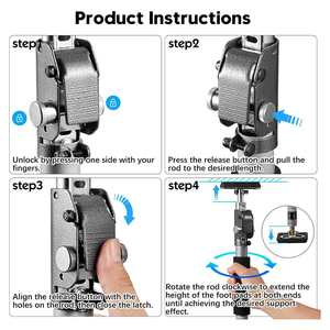 Телескопическая опора для шкафа с регулируемой высотой 18-24 дюйма, максимальная нагрузка 100 кг, доступен OEM-заказ - Product Image 5