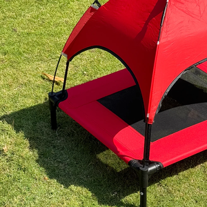 Lớn lên PET không thấm nước cot khung thép cao giường con chó với có thể tháo rời tán không có Lắp Ráp Di động làm mát vải thoáng khí - Product Image 2