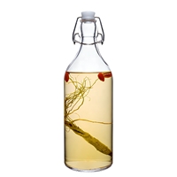 Botol Kaca Kedap Udara Berkualitas Tinggi 100ml 200ml 250ml 300ml Dengan Tutup Gesper, Dapat Disesuaikan