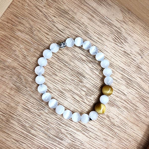 Pulseira de prata esterlina 925 com contas de ouro natural olho de tigre olho de gato vintage masculino e feminino - Product Image 5