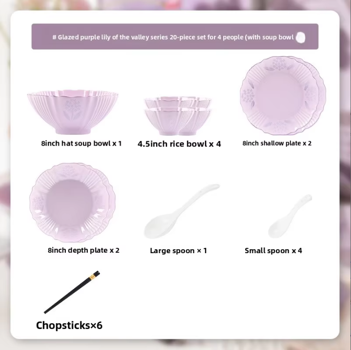 Juego de 20 piezas para 4 personas [caja de regalo]