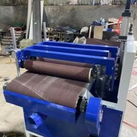 Machine à poncer et à polir à bande et à tambour à table plate pour le travail du bois, certifiée CE, économique