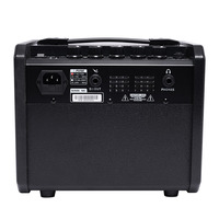 Amplificateur de guitare basse 20W Portable électrique basse Combo Amp petit pour basse pratique Amp intérieur extérieur, noir