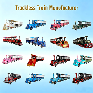 Treno Turistico Elettrico Senza Binari - Stile Vintage <span class=keywords><strong>per</strong></span> Centri Commerciali e Parchi, Capacità 27/40 Posti, Certificato CE - Product Image 5