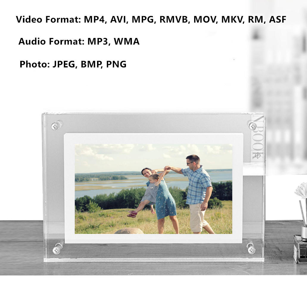 Wholesale 4 Inch Art NFT Video Unlimited Objects Transparent Acrylic Digital Photo Frame Display