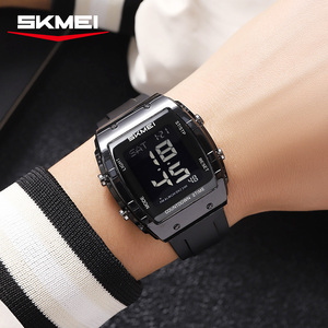 Montre électronique SKMEI avec boîtier <span class=keywords><strong>transparent</strong></span>, deux tailles au choix, multifonction, étanche, sportive, montre-bracelet numérique pour l'extérieur - Product Image 5