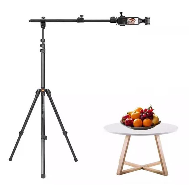 YUNTENG VCT-5288 Overhead 360 Degree Adjustable Crossbar Tripod 205cm Extended Camera Stand