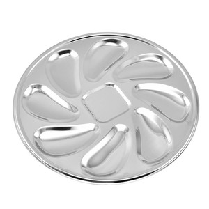Plat à huîtres en acier inoxydable, plat en forme <span class=keywords><strong>de</strong></span> coquille d'huître, plat <span class=keywords><strong>de</strong></span> service pour huîtres et coquilles Saint-Jacques - Product Image 1
