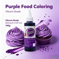 Colorant alimentaire liquide en bouteille ronde de 140 g, colorant comestible pour la décoration de gâteaux, fournitures de pâtisserie, glaçage, fondant, biscuits