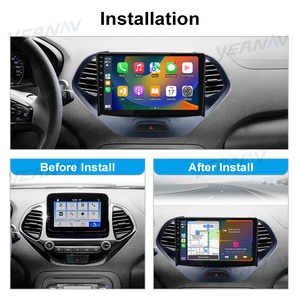 Autoradio Android 2 Din con Schermo QLED da 9 Pollici, Navigatore GPS per Ford <span class=keywords><strong>Figo</strong></span> 2015-2018 con Cornice Adattabile - Product Image 3