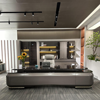 Haut de gamme luxe L en forme de I directeur bureau Table gestionnaire PDG patron mobilier de bureau E0 MDF Solutions bureau bureau bureau exécutif