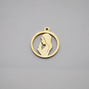 Stainless Steel Virgin <span class=keywords><strong>Mary</strong></span> Charm DIY Tahan Air 18K Emas dan Perak Liontin dan Gelang Kecil - Product Image 4