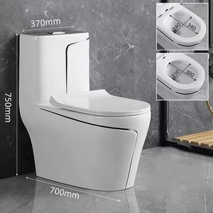 WC monobloc en céramique au design moderne en forme de diamant, chasse d'<span class=keywords><strong>eau</strong></span> directe, sanitaire à poser au sol, installation facile - Product Image 4