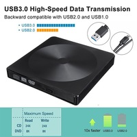 Nuevo USB 3,0 tipo C UNIDAD DE CD DVD externa grabadora de CD grabadora de unidad externa DVD RW reproductor escritor lector Unidad óptica