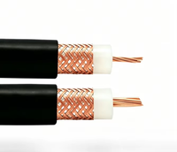 CYXS RG174 American Standard 50 Ohm Solid Conductor Coaxial Cable Assembly Oxygen Free Pure Copper Double Shielding