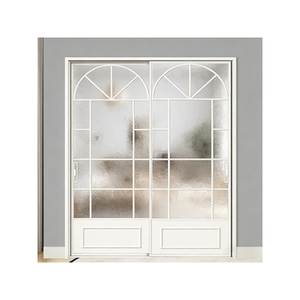 Porte coulissante de style ferme pour chambre d'enfant, double vitrage trempé, conception de sécurité <span class=keywords><strong>anti</strong></span>-pincement, cave à vin, salon - Product Image 4