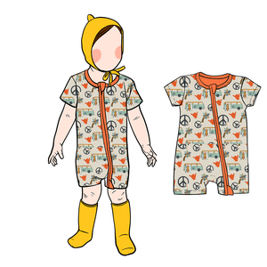 Pijamas de Algodón Tejido con Estampado Hawaiano Personalizables en Oferta, para Niñas, Talla Grande, Manga Corta, Mono de Una Pieza - Product Image 2