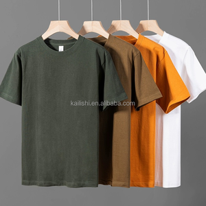 T-shirt de luxe personnalisé 300gsm coton T-Shirt lourd été 2025 Streetwear T-shirt blanc en gros Boxy recadrée t-shirts hommes - Product Image 1