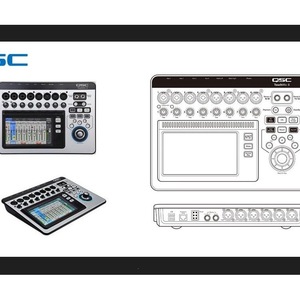 มิกเซอร์เสียงดิจิตอล QSC Touchmix-8 คอนโซลมิกซ์เสียงสเตอริโอ 8 แชนแนล พร้อมหน้าจอแสดงผลแบบมีไฟพื้นหลัง สำหรับงานเสียงสดและการบันทึกเสียง - Product Image 2