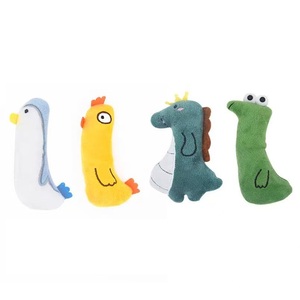 Dibujos animados de animales de diseño divertido papel interactivo <span class=keywords><strong>Catnip</strong></span> juguetes Limpieza de dientes Kicker masticar para gatitos y gatos - Product Image 1