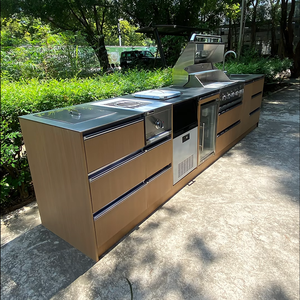 日出专业厨房烧烤岛燃气烧烤烧烤现代厨房双橱柜 - Product Image 6