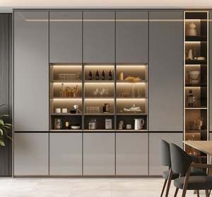 ตู้เสื้อผ้าห้องนั่งเล่นดีไซน์เรียบง่ายทันสมัยจากโรงงานจีน พร้อมแผงไม้ปรับระดับความสูงได้ - Product Image 6