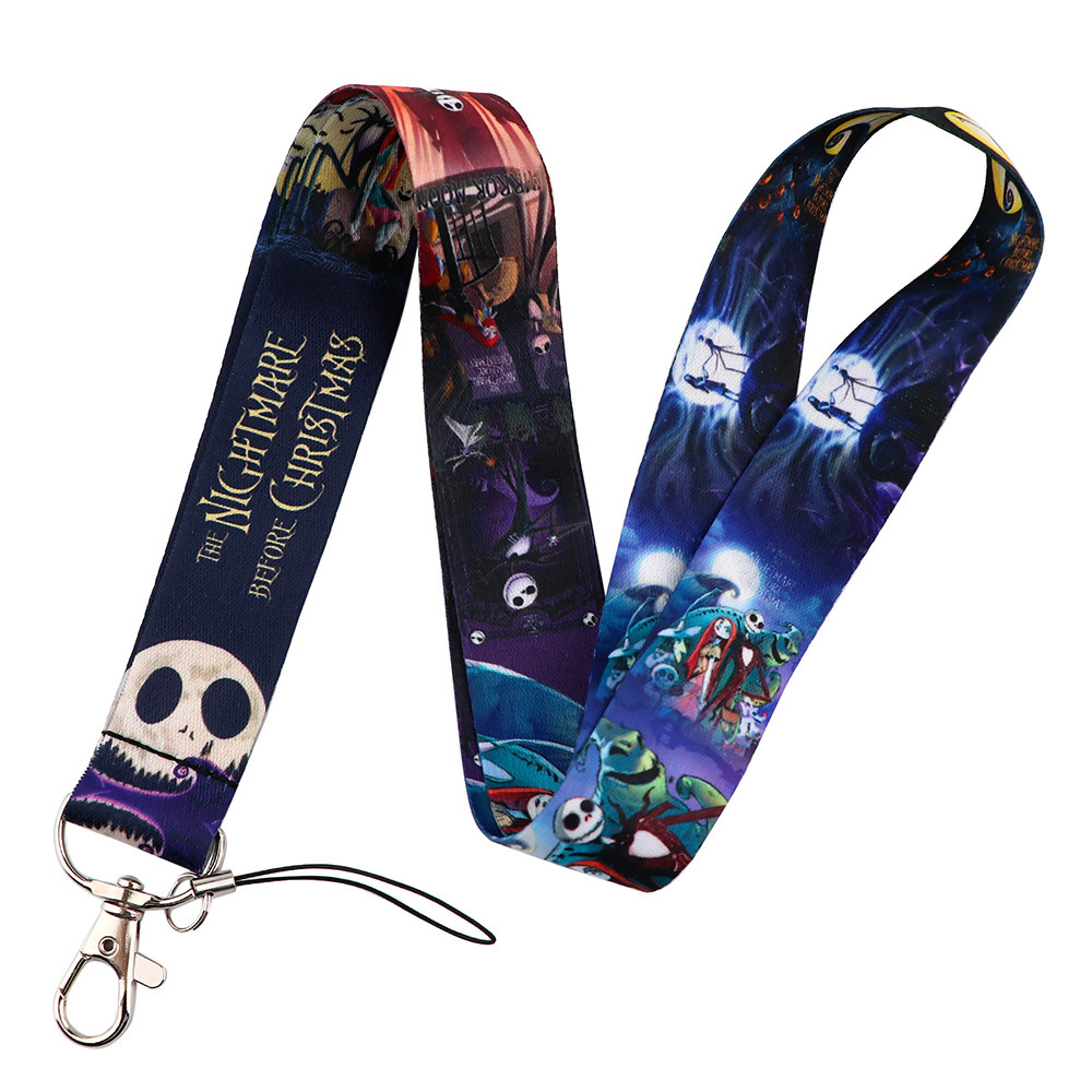 Promotional Gifts Cartoon the Nightmare Before Christmas Design Lanyards Anti-Lost Pendant ID Card Hanging Neck Lanyards Custom Image 2