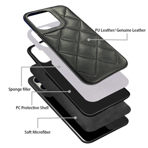 DL 2024 nouveaux matériaux résistant aux rayures Chanelstyle diamant couture peau processus <span class=keywords><strong>coque</strong></span> de téléphone pour <span class=keywords><strong>iPhone</strong></span> 15 14 13 <span class=keywords><strong>12</strong></span> 11promax - Product Image 2