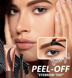 OEM Custom Logo Private Label Long-Lasting Waterproof Tinted Peel-Off Eyebrow Gel in Brown - Product Image 1