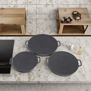 Presa di fabbrica <span class=keywords><strong>in</strong></span> acciaio al carbonio Comals facile da pulire resistente cucina coreana antiaderente <span class=keywords><strong>padella</strong></span> con orecchie - Product Image 1