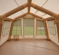 13.68 ㎡   Tente pneumatique gonflable, Nouveauté, Abri de camping pliable pour l'extérieur, Vente en gros OEM personnalisée pour le glamping familial, la plage et les pique-niques
